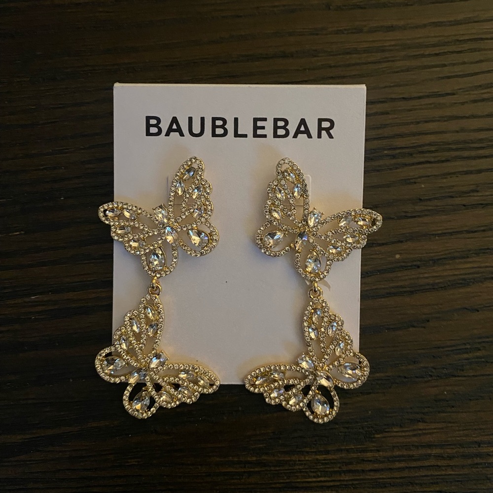 NEW BaubleBar butterfly dangle earrings - Picture 1 of 5